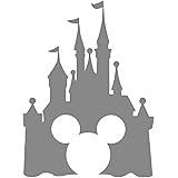 Crawford Graphix Disney Style Castle with Mickey Inspired Vinyl Car Window Decal Sticker (5" Silver)