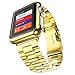 Huanlong Compatible Apple Watch Bands 49mm 46mm 45mm 44mm 42mm 41mm 40mm 38mm, Stainless Steel iWatch Band with Case for Apple Watch Ultra2 Ultra Series 10 9 8 7 6 5 4 3 2 1 SE SE2, 46mm(Series 10) Gold