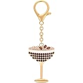 Madison Tyler Cute Keychains for Women | Martini Olive Bald Eagle Golf Espresso Martini Bag Purse Charms for Handbags