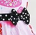 Sunny Fashion Girls Pink Heart Print Bow Tie Party Sundress