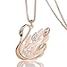 BlueTop(TM) Korea Women Grade Swan Opal Long Pendant Crystal Sweater Necklace
