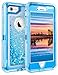 Coolden Case for iPhone 6S Plus Case Protective Glitter Case for Women Girls Cute Bling Sparkle Heavy Duty Hard Shell Shockproof TPU Case for 5.5 Inches iPhone 6 Plus 7 Plus 8 Plus, Blue
