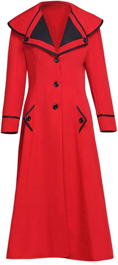 womens red dress coat