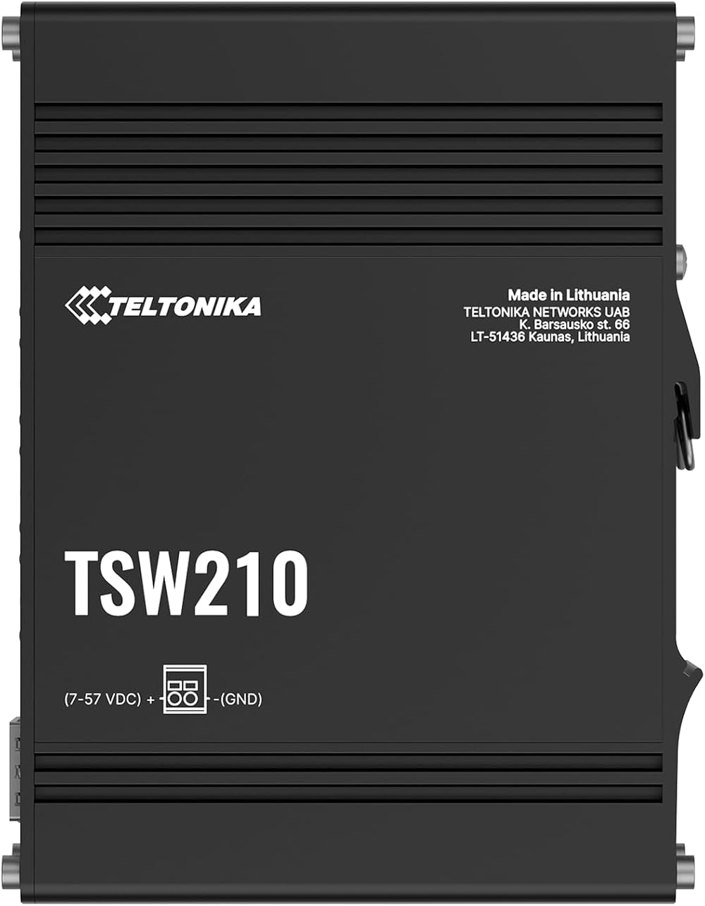Teltonika TSW210 Industrial Ethernet Switch 8 Gigabit PoE 2 SFP DIN Rail Mount