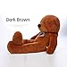 WOWMAX 4 Foot White Dark Brown Teddy Bear Cuddly Stuffed Plush Animals Teddy Bear Toy Doll 47