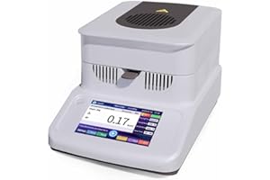 TEBILIKU Halogen Moisture Analyzer Automatic Lab Balance, Readability 0.01% Capaictiy 120g Accuracy 1mg, 2mg, 5mg Heating & D