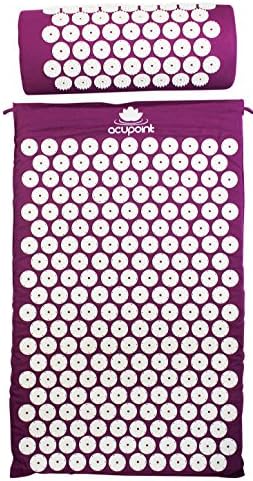 Acupoint Acupressure Mat Pillow Set - Back and Neck Pain Relief Acupuncture Mat - Reflexology Massage Mat Relieves Stress and Sciatic Pain, Coccyx & Insomnia.