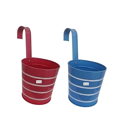 Kraftsplanet Garden or Bolcony Decor Set of Two le andle Planter Container Set.