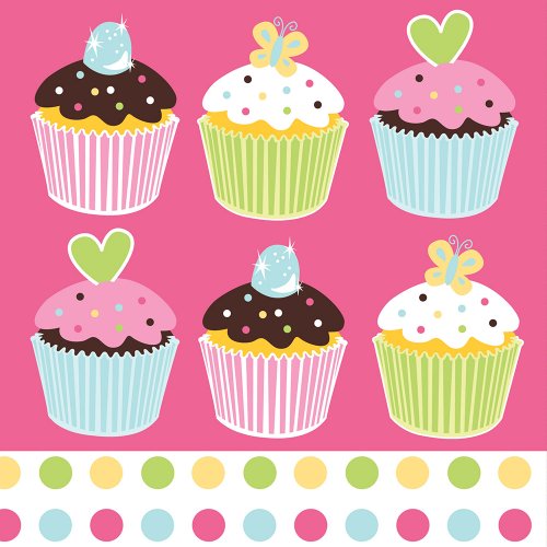 16-Count Paper Lunch Napkins, Sweet Treats