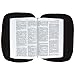 Embassy Italian Stone Design Black Genuine Leather Bible Cover