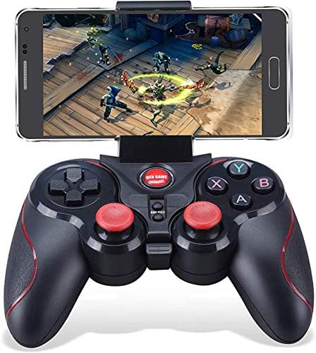 Maegoo Mando Inalámbrico para PC PS3, 2.4G Bluetooth Game Controller Gamepad Joystick Inalámbrico con Soporte de Teléfono para Android Smartphone Xiaomi Huawei Samsung PC Windows PS3 Smart TV 2 51f1jJuYXPL. AC