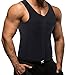 Eleady Men's Sauna Sweat Vest Weight Loss Waist Trainer (Black Sauna Tank Top Men, S)