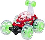 Top Race Remote Control Car Cyclone Twister RC Stunt Car with LED Lights and Music - RED - 27Mhz