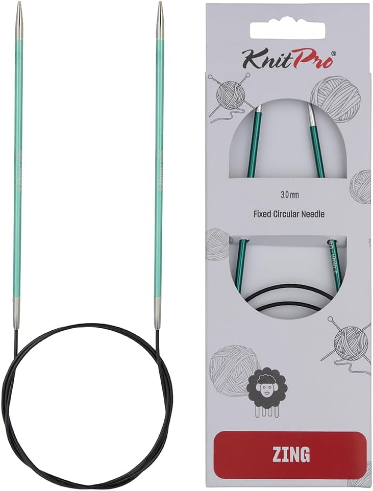 KnitPro Zing Fixed Circular Needles 24 Inch 60cm Size 3.25mm