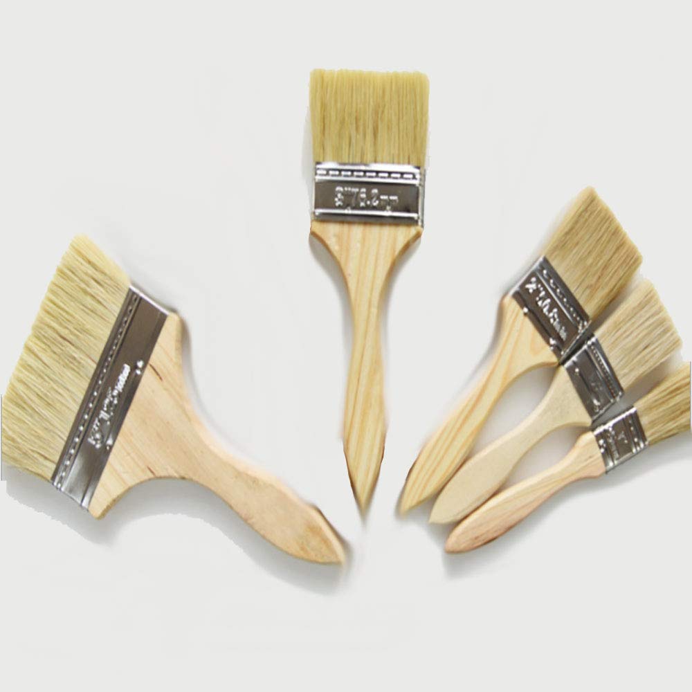 XINGSUI 5pcs household paint brush set,Paint Brushes with No Loss of Bristle,for Paint, Stains, Varnishes, Glues and Home DIY
