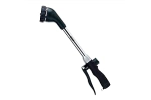 GREEN MOUNT Watering Wand 16-Inch, Heavy Duty Garden Wand with 8 Spray Patterns | Ergonomic & Lightweight for Easy Watering | Ideal for Hanging Baskets, Potted Plants, Window Boxes，Blackish Green