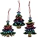 JOYIN 72 Pcs Christmas Scratch Art Ornaments, Rainbow Color Scratch Paper Craft Kit Include Snowman, Christmas Tree, and Reindeer, Scratch Off Hanging Ornament for Kids Party Favor
