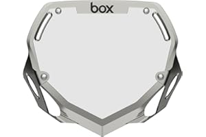 Box Components Two 3D Impact Resistant BMX Bike Number Plate w/Adjustable Straps for Adults, Mini, Strider, Plate Bikes, Bicycle Parts 100% Quality Guaranteed