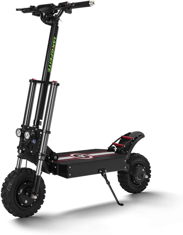 TENCMG 2400w Foldable Electric Scooter - 11 inch Dual Motor Off-Road Electric Scooter - Maximum Speed 70km/h, 70km Riding Range,Black