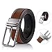 SOPONDER Belts for Men Black and Brown Leather Belts Big and Tall Black and Silver Buckles Dress Belts All Sizes