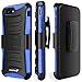 iPhone 7 Plus Belt Clip Case, Fosmon STURDY [Locking Swivel Belt Clip | Kickstand] Rugged Heavy Duty Shock Proof Case for Apple iPhone 7 Plus 5.5 (Black/Blue)