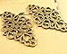40pcs Filigree Flower Plate Charms,Hollowed-Out Rhombic Pendant Connector for DIY Jewelry Making Wrapping Accessories by Alimitopia(Antique Bronze Tone)