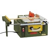 PROXXON Table Saw FET for Precision Cuts in Wood, Non-Ferrous Metals, Plastics - Adjustable Blade, Extendable Table, Low Noise Motor, 110-120V AC - 37070