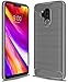LG G7 ThinQ case, LG G7 Case, Suensan TPU Shock Absorption Technology Raised Bezels Protective Case Cover for LG G7 smartphone (Black) (TPU Gray)