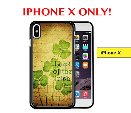 IPHONE X - Luck of The Irish Vintage Style Letter APPLE IPHONE X Rubber TPU Silicone Phone Case