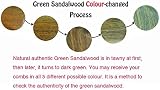 Nature Therapy Green Sandalwood Comb, 12cm Half Moon, Anti Static, Handmade view 5