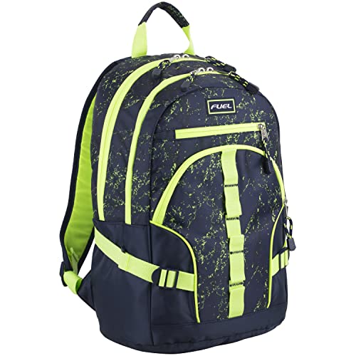 FUEL Hiking Laptop Backpack Black Neon Green