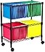 Alera ALE Two-Tier Rolling File Cart, 26w x14d x 29-1/2h, Black