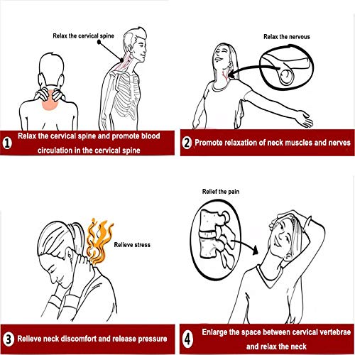 Whonos Neck Head Hammock, Neck Traction Hammock for Neck Pain Relief, Adjustable Cervical Neck Traction Device, Portable Physical Therapy Neck Support Corrector Hammock