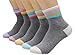 Galsang 5 Pairs Womens Lightweight Casual Comfortable Crew Cotton Sock #A938 (candy color)