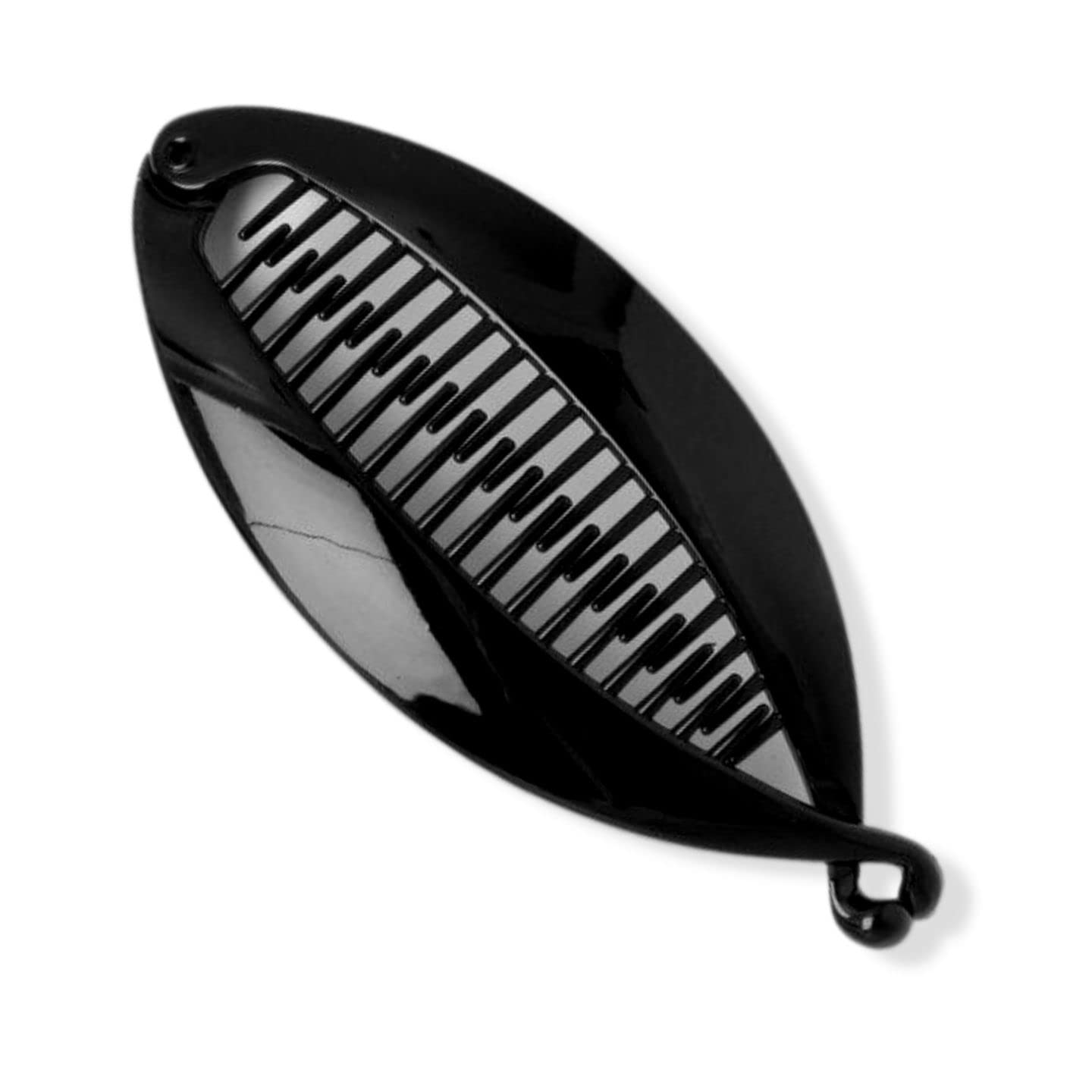 Topkids Accessories Hair Banana Clips Banana Fish Women Ladies Girls Kids Long Thick Wide Tooth Comb Pins Light Double Grippers Styling Products (Black Banana Fish Clip 14cm 5.5")