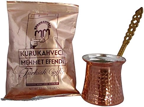 Kurukahveci Mehmet Efendi Turkish Coffee and Ibriki Pot Bundle