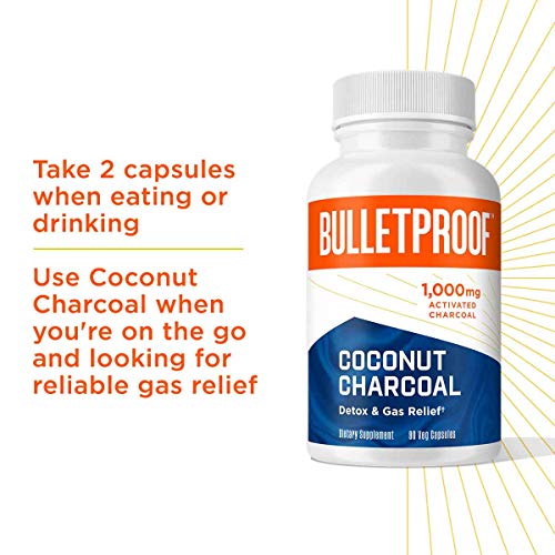 Bulletproof Activated Charcoal, 100 Coconut, Heartburn and Gas Relief, 90 Capsules The Devils