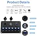 WATERWICH 6 Gang Marine Rocker Switch Panel Waterproof 12V Boat Car With LED Voltmeter 3.1A Dual USB Charger Cigarette Lighter Socket for RV Vehicle Truck Trailer Yacht