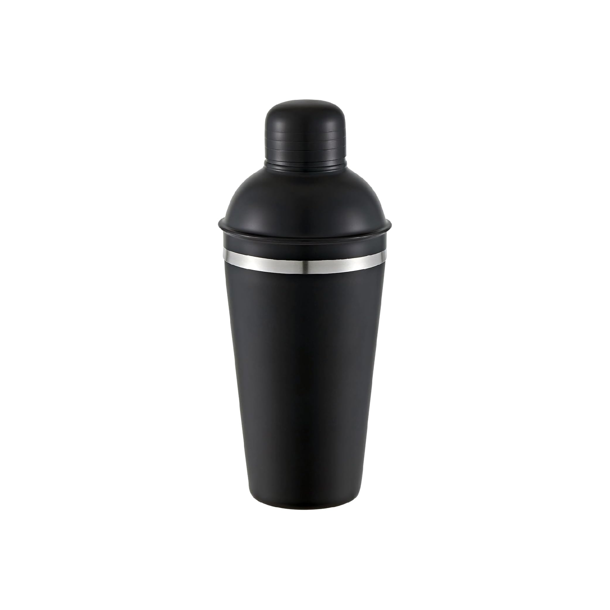 Buckingham Cocktail Shaker Professional Stainless Steel 500 ml (Matt Black and Matt Silver)