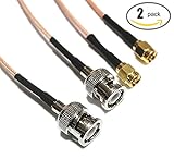 Omall (TM) 2PCS 39-inch SMA male to BNC Male Adapter Connector RF coaxial Pigtail cable