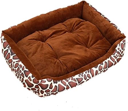 Harkokoro(TM)Cozy Big Size Solid Dogs Bed Kennel for Large Dog, Pet, Puppy, Easy to wash, Warm and Comfortable(L, Leopard)
