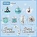 FUNARTY 62ct Christmas Ball Ornaments Assorted Shatterproof Christmas Tree Balls Decorations with Hand-held Gift Package for Xmas Tree Holiday Wedding Party (Blue and Silver)