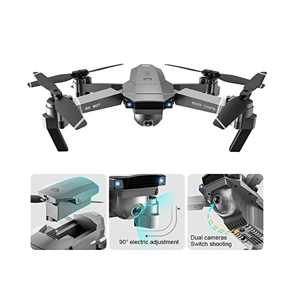 Goolsky SG907 5G WiFi 1080P Drohne mit Dual Kamera GPS Optical Flow Positionierung MV-Schnittstelle Follow Me Geste… – Bild 5