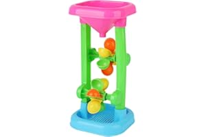 weidrtily Colorful Sand Wheel Beach Toy for Summer Beach Sandbox Water Sifting Funnel Helps Develop Kids Hand Eye Coordinatio