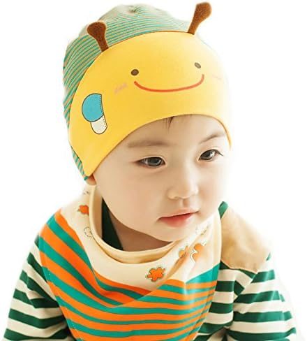 Baby Boy Girl Cute Pussy Style Cotton Hat For 3-18 mos (H1 (Hat+Bib))