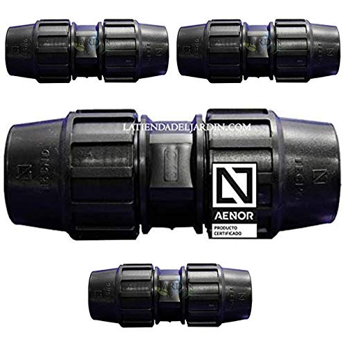 Suinga Pack of 4 POLYETHYLENE LINK SLEEVE 20MM. Product with AENOR certificate used in PE pipes 20 mm for plumbing, irrigation and construction use