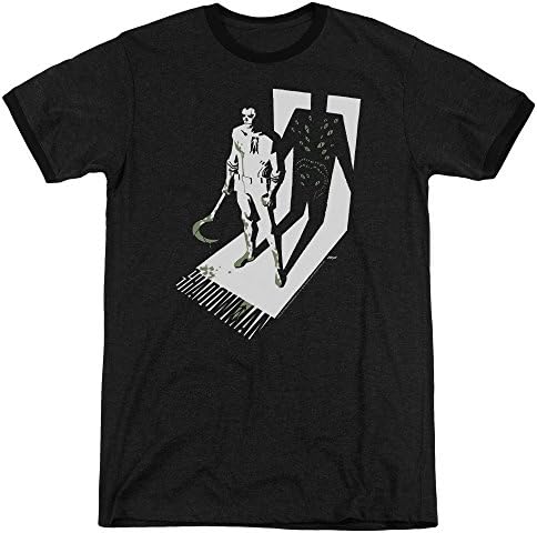 Shadowman Grim Shadow Mens Adult Heather Ringer Shirt Black Sm