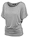 MBJ WT817 Womens Dolman Drape Top with Side Shirring XXL Heather_Grey