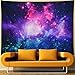 Galaxy Tapestry Purple Starry Night Tapestry 3D Cosmic Space Tapestry Psychedelic Tapestry Mystic Stars Tapestry Wall Hanging Boho Hippie Tapestry for Ceiling Living Room Dorm Decor 59*78 inch