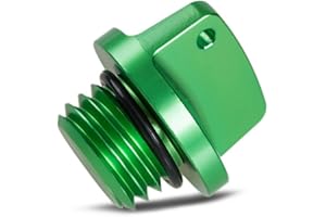 VUOZIP M20 x 2.5 Universal Motorcycle Engine Oil Filler Cap Screw Cover Plug Gray with O-ring Valve Oil Cap Transmission Tank Cover (Green)